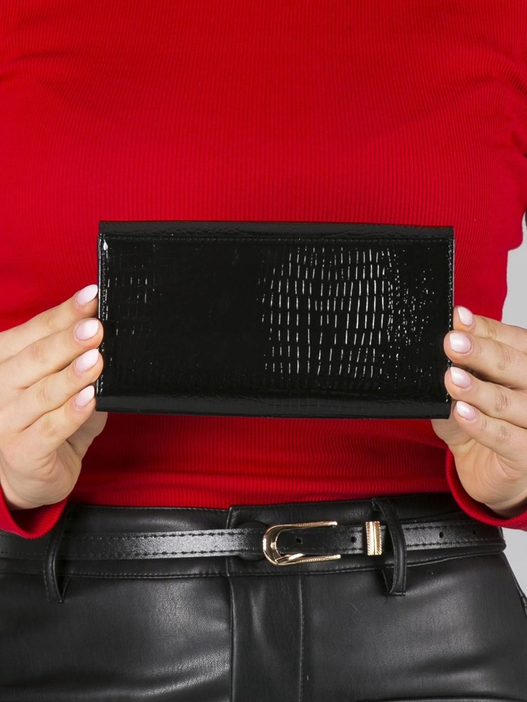 Luxusní dámská peněženka z kůže Clara, černá