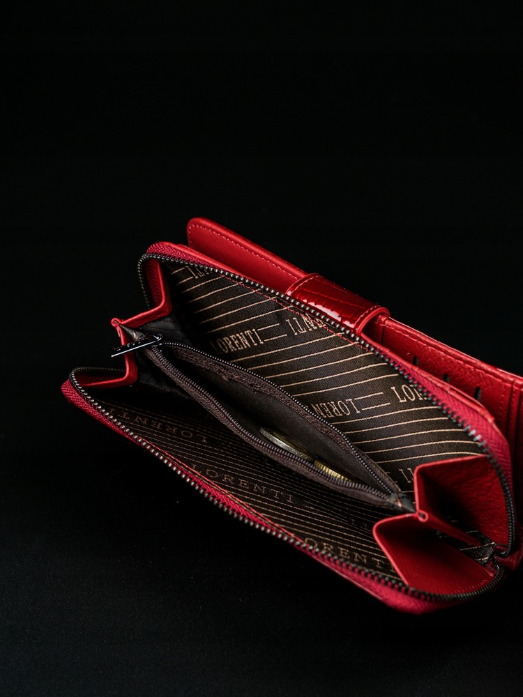 Dámská luxusní kožená peněženka Lucy, červená