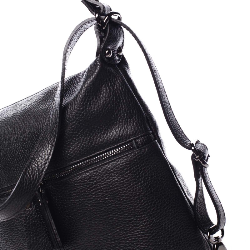 Módní dámská kožená kabelka batoh Emma černá