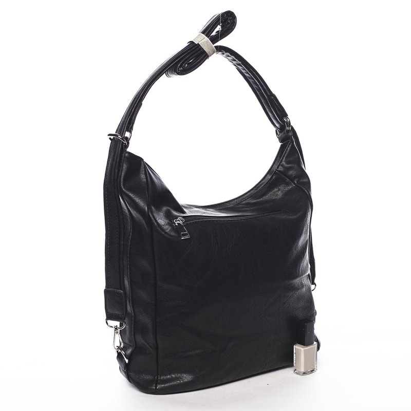 Pohodlná dámská kabelka/batoh Marcellin černá