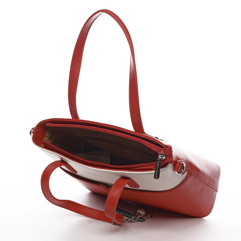Luxusní kabelka větší velikosti Tamara, červená