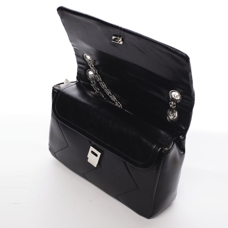 Elegantní dámská koženková kabelka Irinas, černá