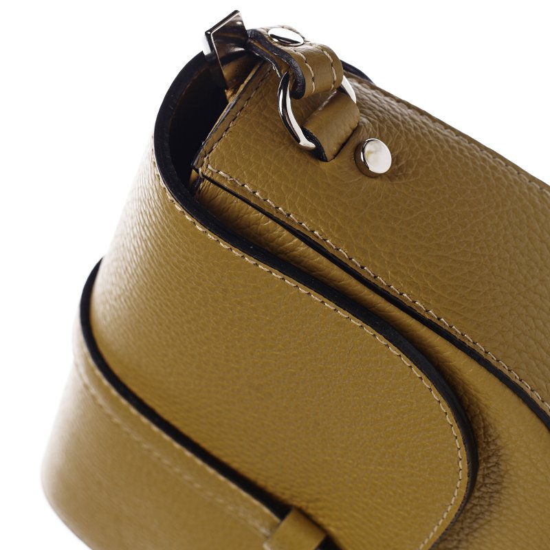 Menší moderní kožená kabelka Sisi, žlutá