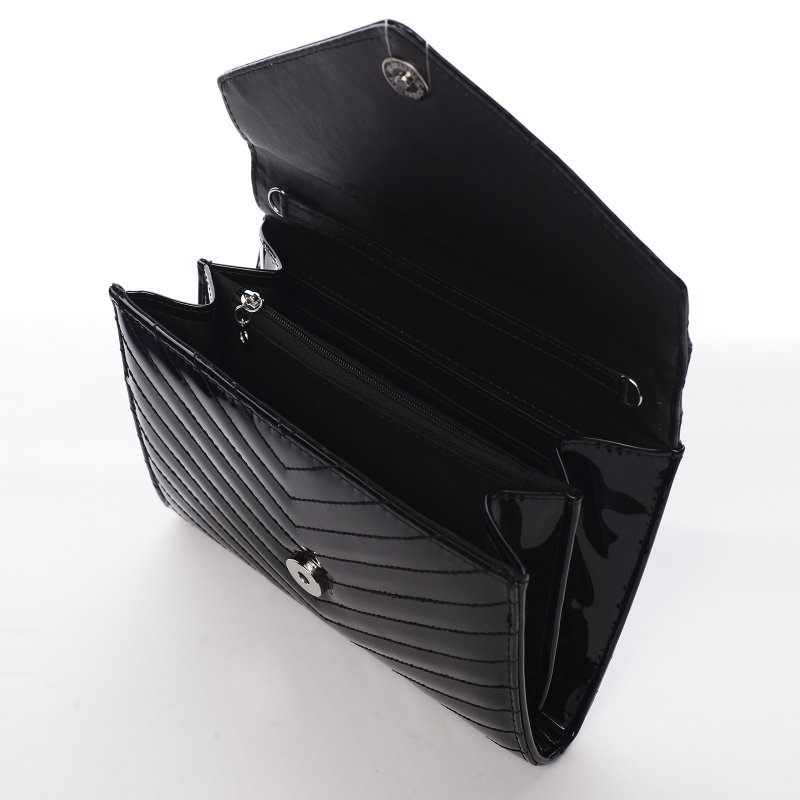 Moderní menší koženková kabelka Ilijanas, černá