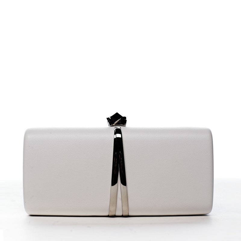 Elegantní dámská společenská kabelka Paris star, bílá