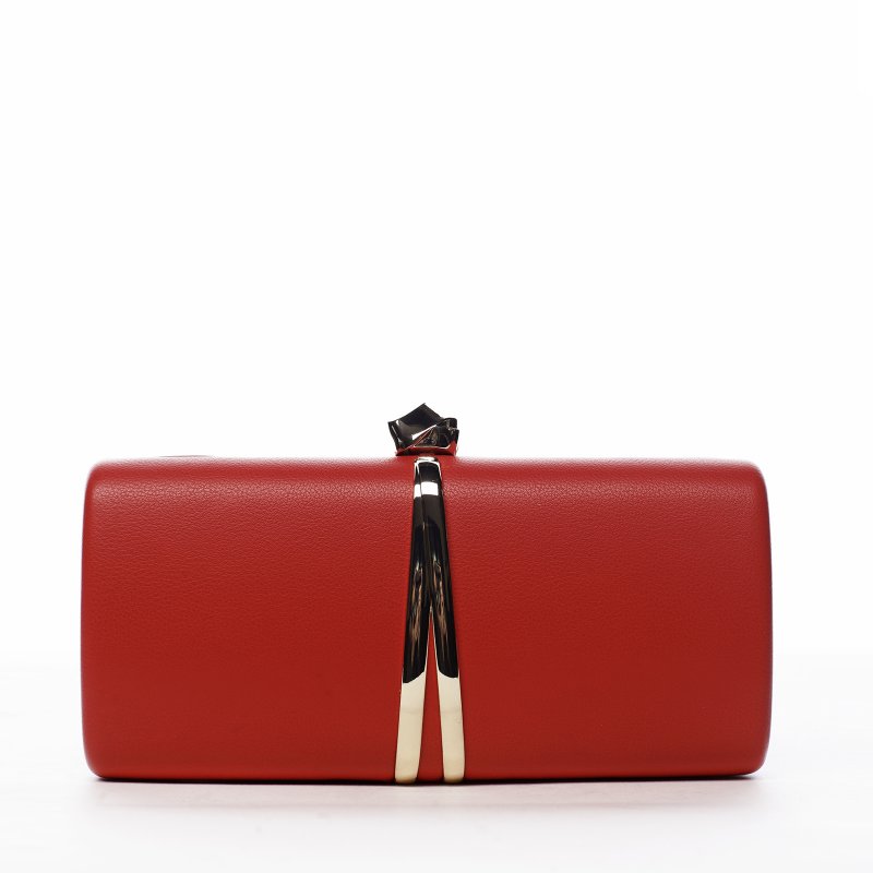 Elegantní dámská společenská kabelka Paris star, červená