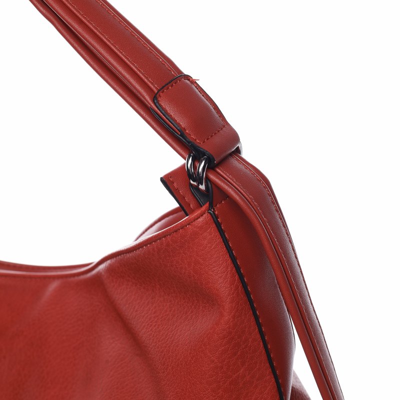 Moderní dámský koženkový kabelko batoh City joy, červený