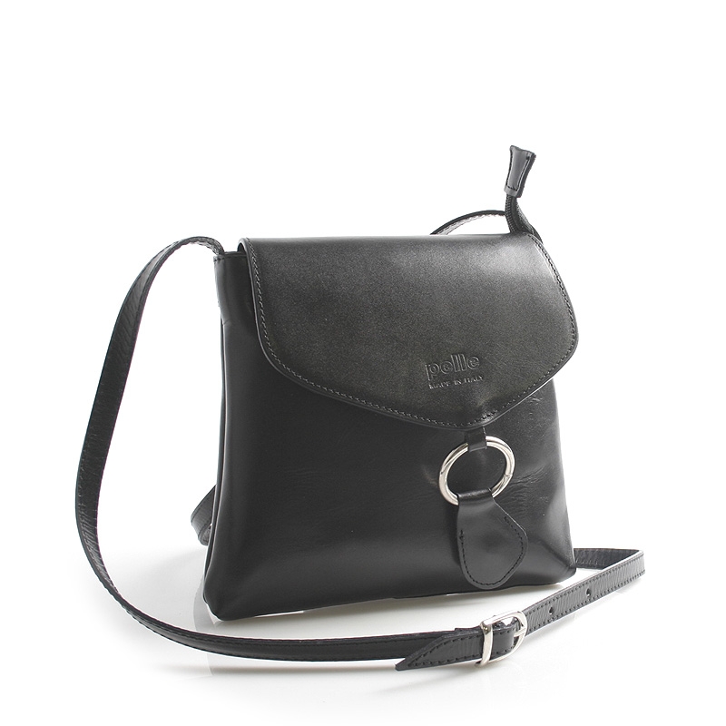 Kožená elegantní crossbody kabelka Arlette, černá
