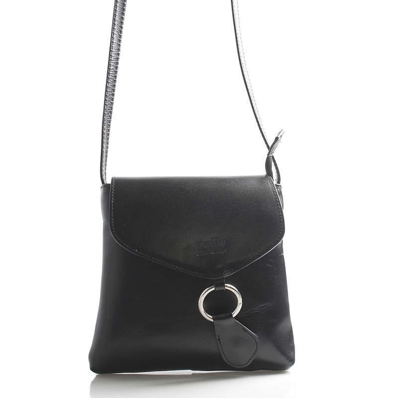 Kožená elegantní crossbody kabelka Arlette, černá