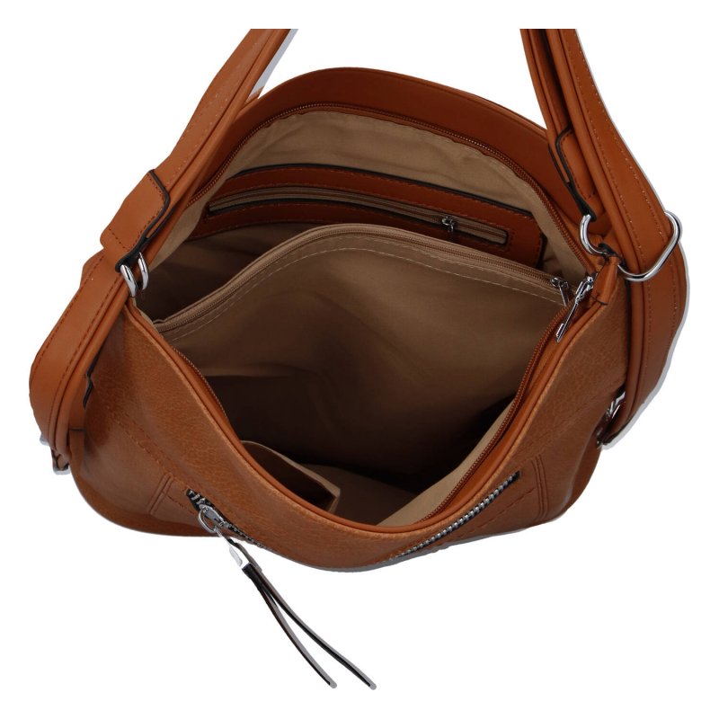 Moderní kabelko batoh Sendy S., hnědý