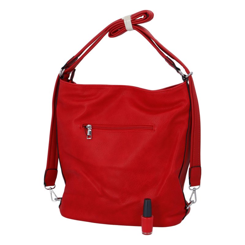Moderní kabelko batoh Sendy S., červený