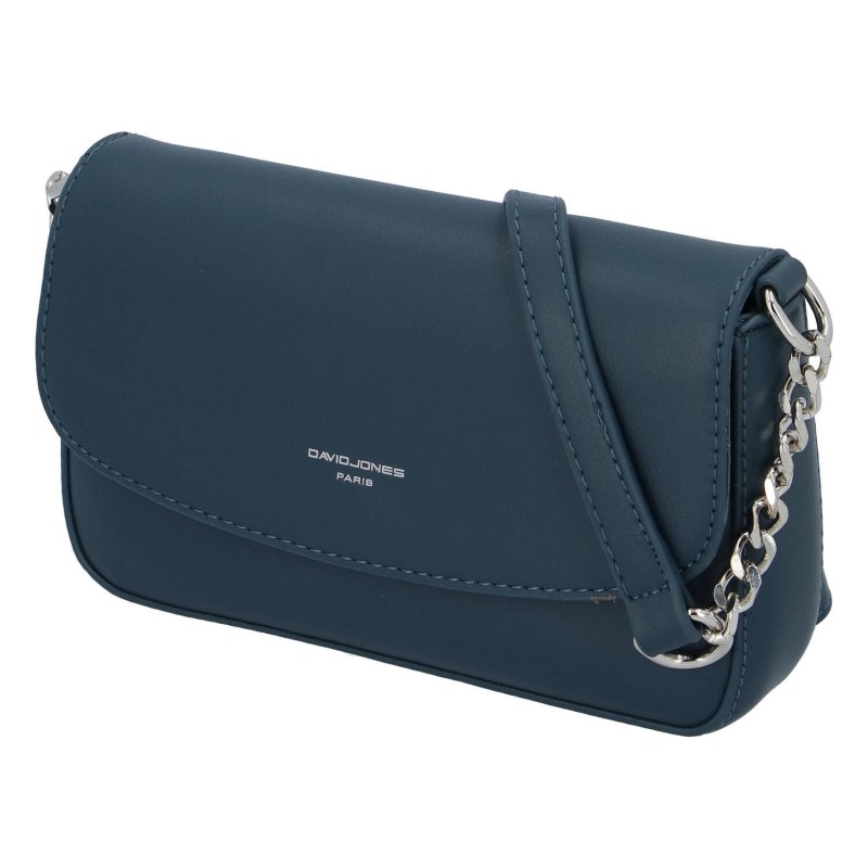 Trendová dámská menší koženková kabelka , modrá