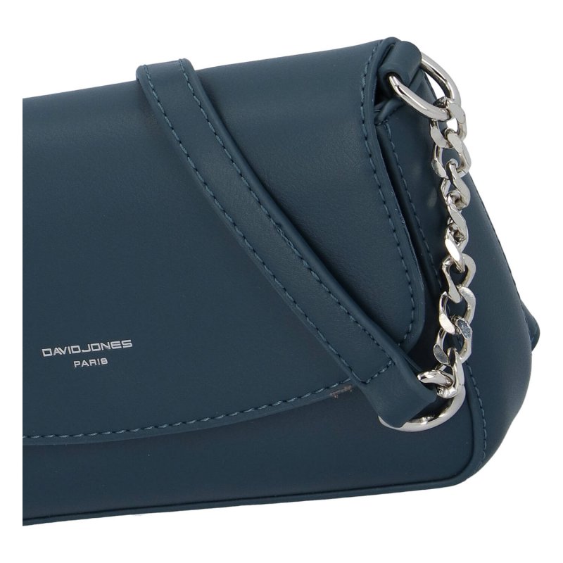 Trendová dámská menší koženková kabelka , modrá