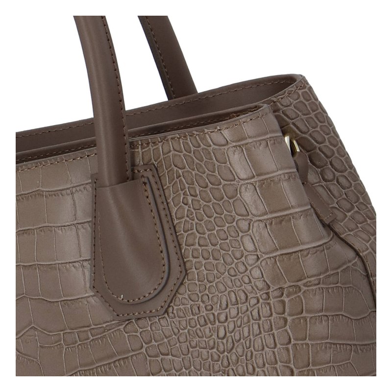 Elegantní dámská kožená kabelka Sarah Elegance, světle hnědá