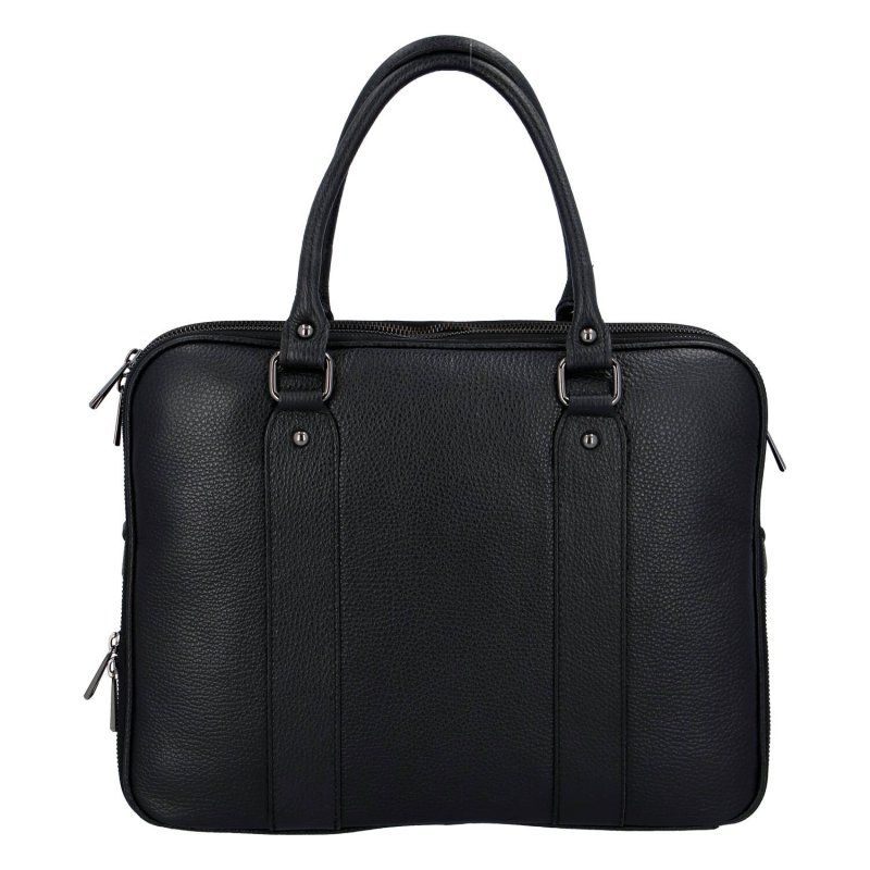 Praktická dámská kožená business taška Sandra Deas, černá