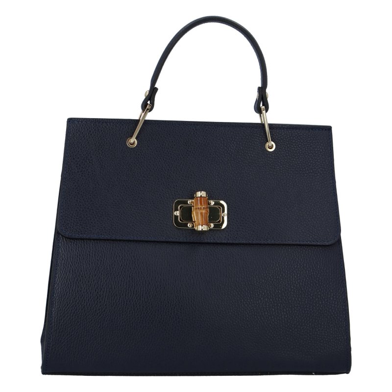 Elegantní dámská kožená kabelka Leather Star , modrá