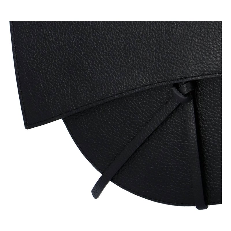 Menší dámská kožená kabelka Leather mini, černá