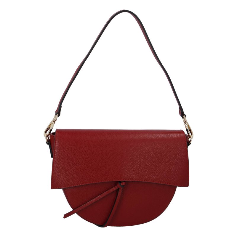 Menší dámská kožená kabelka Leather mini, červená
