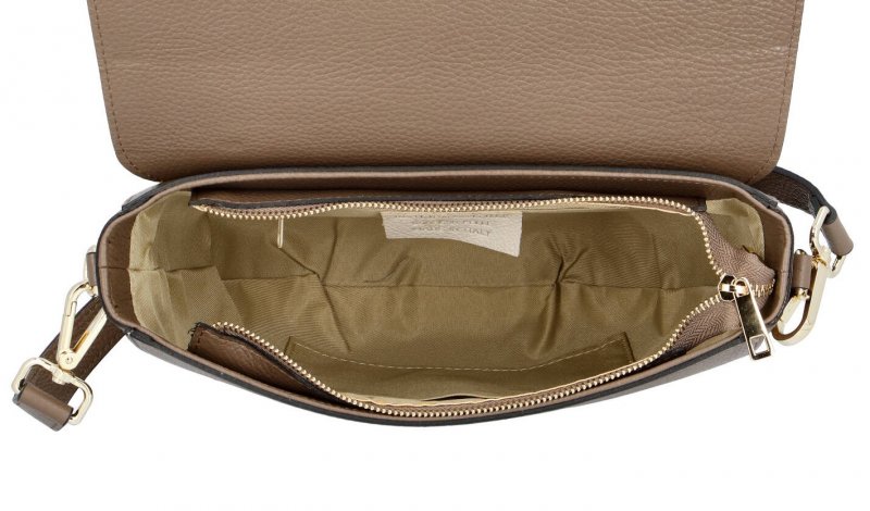 Menší dámská kožená kabelka Leather mini, taupe