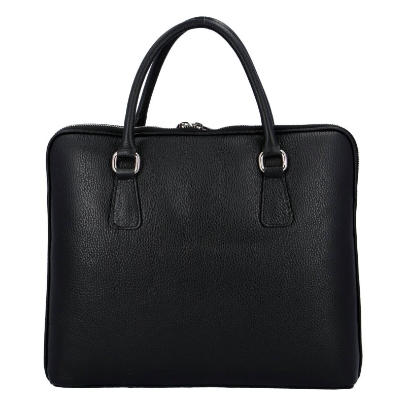 Praktická dámská kožená business taška Emily Brown, černá