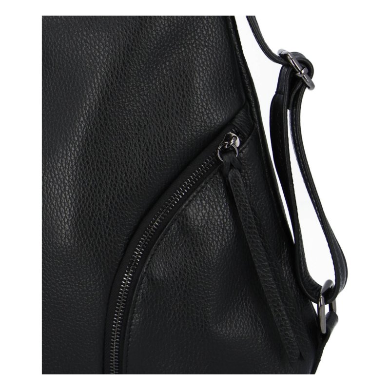 Praktická dámská kožená kabelka Simona S., černá
