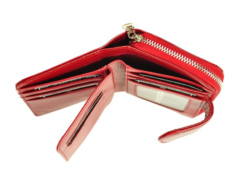 Luxusní dámská kožená peněženka Isidora croco, červená
