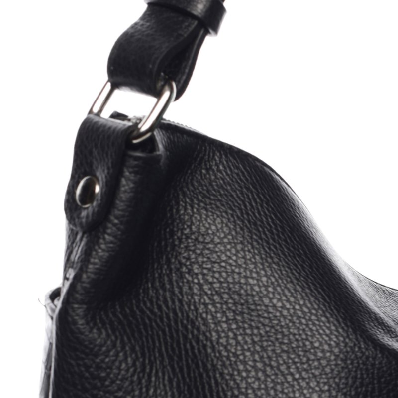 Krásná velká dámská kožená taška krokodýl Amy černá