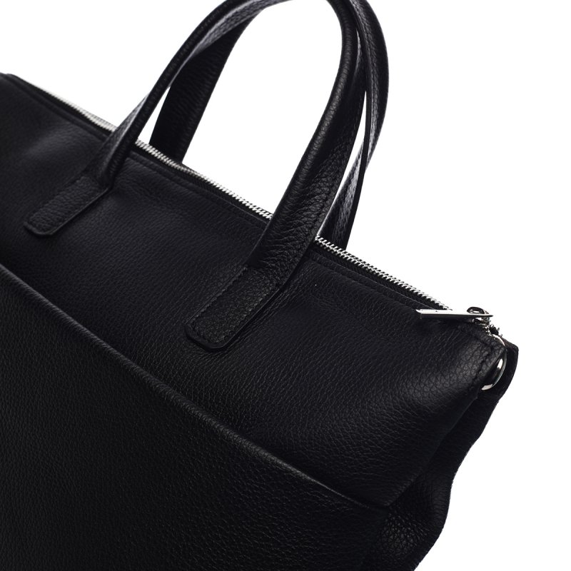 Praktická dámská kožená business taška Rebecca černá