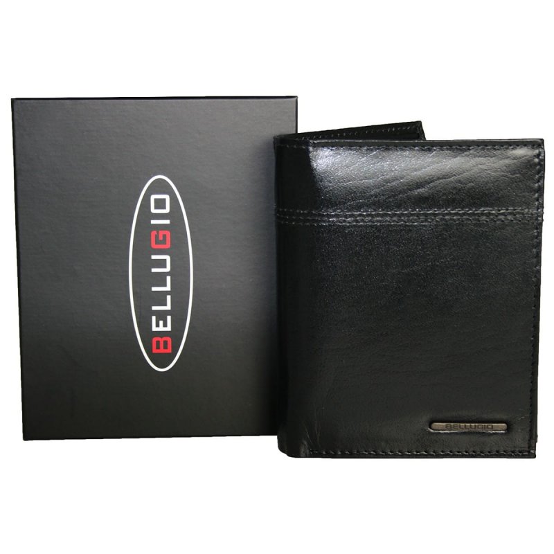 Elegantní pánská kožená peněženka Ismar, černá