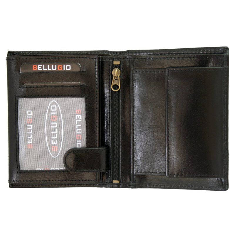 Elegantní pánská kožená peněženka Ismar, černá
