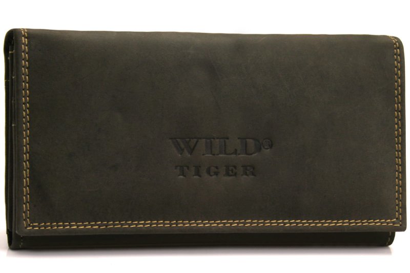 Luxusní dámská kožená peněženka Silko, tmavě hmědá