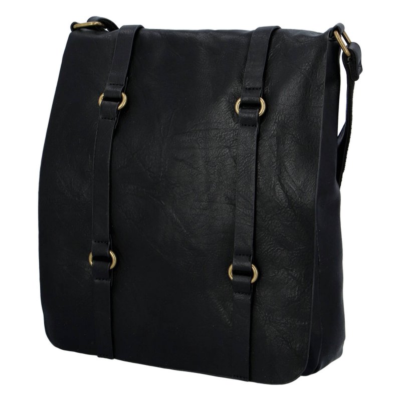Velká a nepřehlédnutelná dámská koženková taška Radomíra, černá