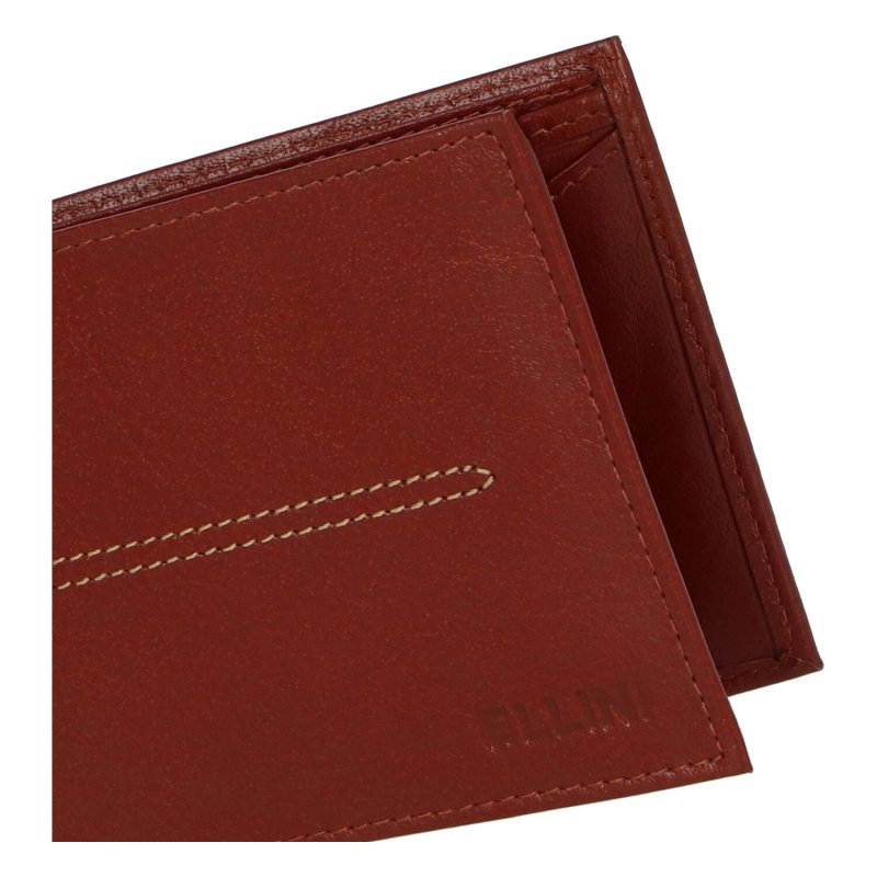 Elegantní pánská koženková peněženka Ellini Sasha, hnědá