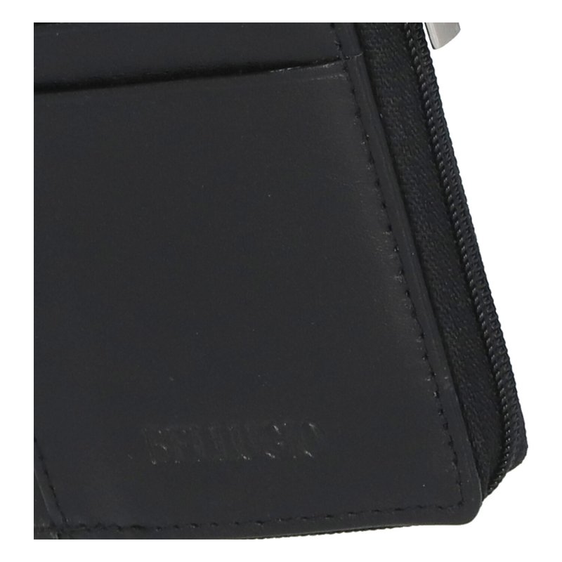 Kožená peněženka dokladovka Vincent, černá