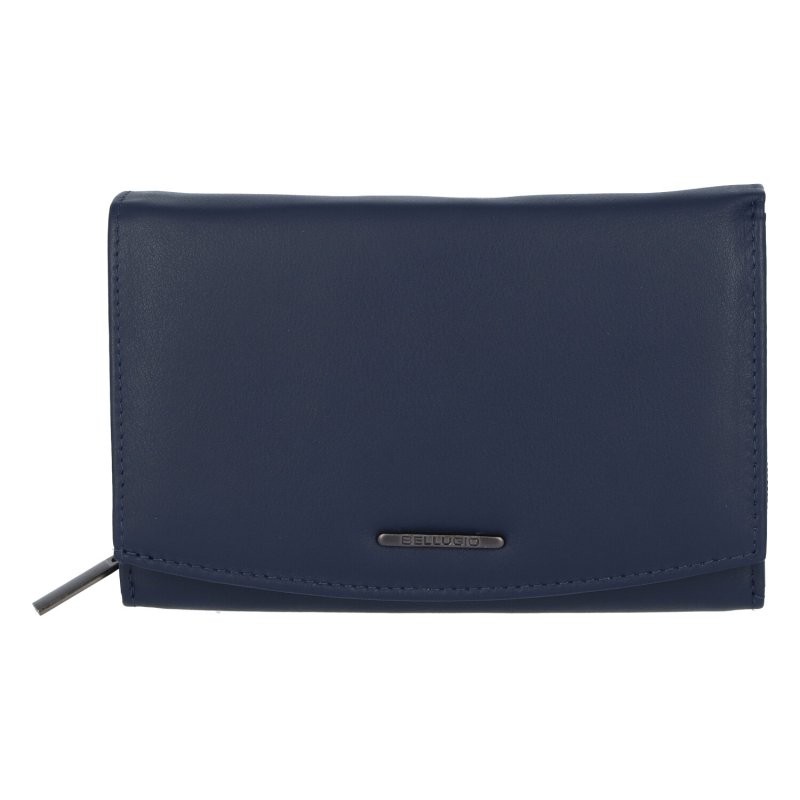 Nadčasová dámská kožená peněženka Luisa, modrá