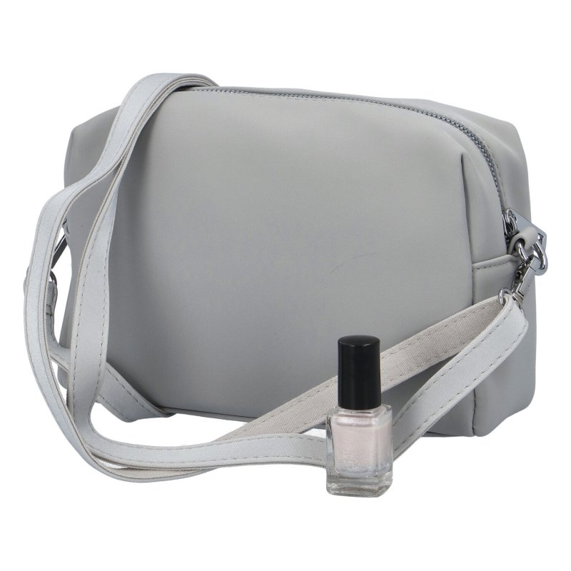 Moderní dámská koženková kabelka Indila, šedá