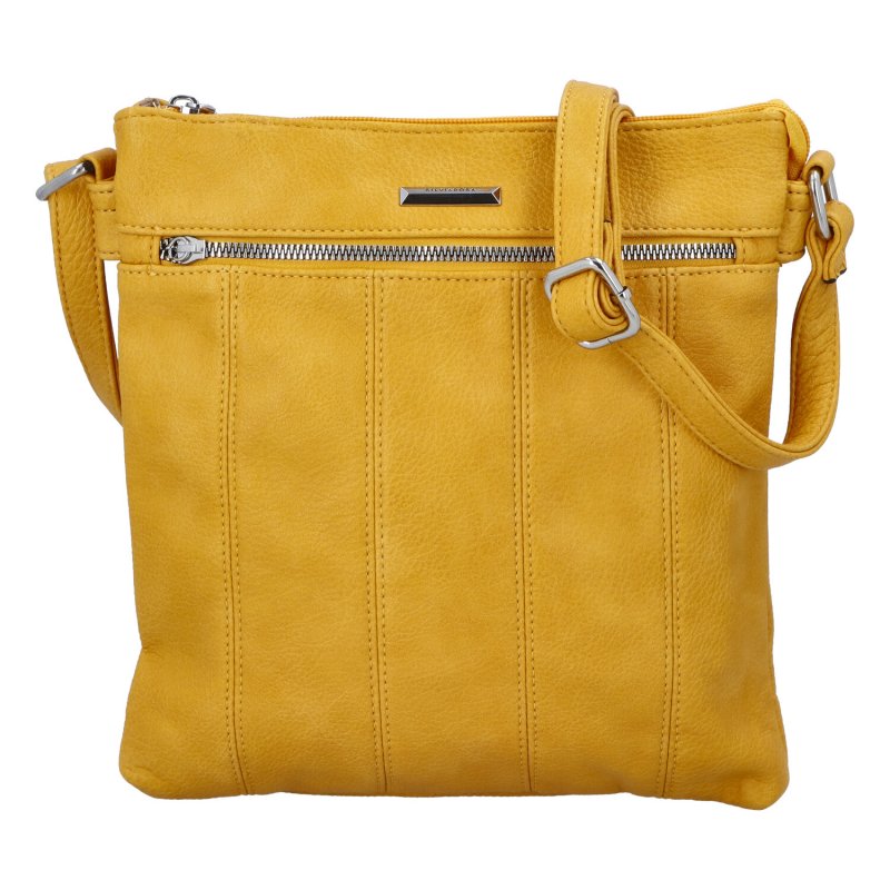 Dámská koženková kabelka crossbody Anja style, žlutá