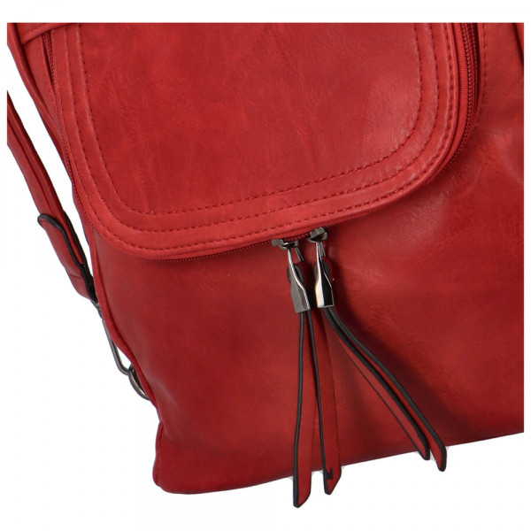 Trendová kabelka/batoh Anne, červená