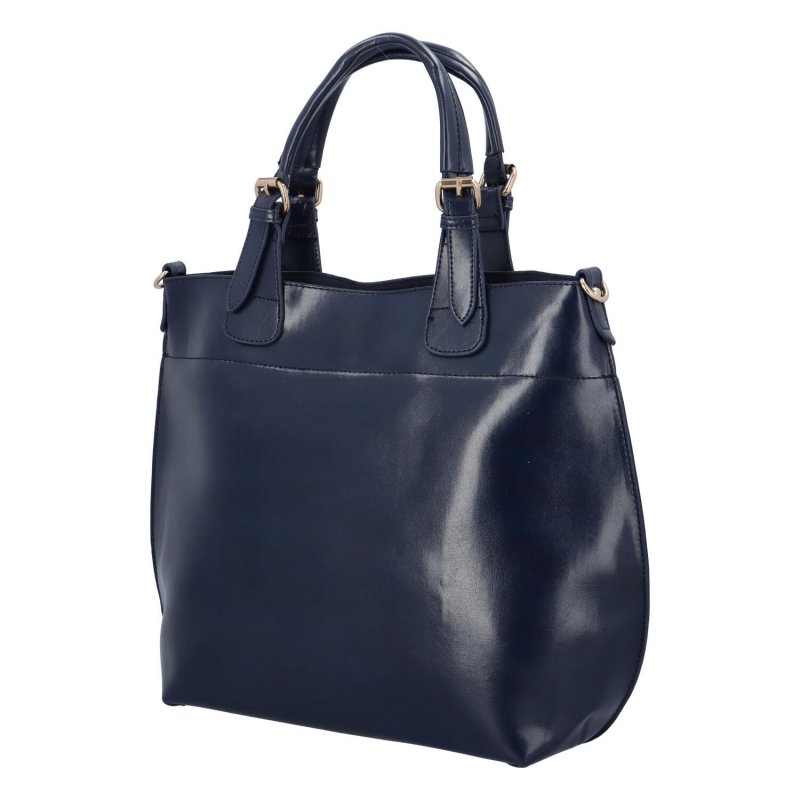 Praktická dámská koženková kabelka Ankica stylish, modrá