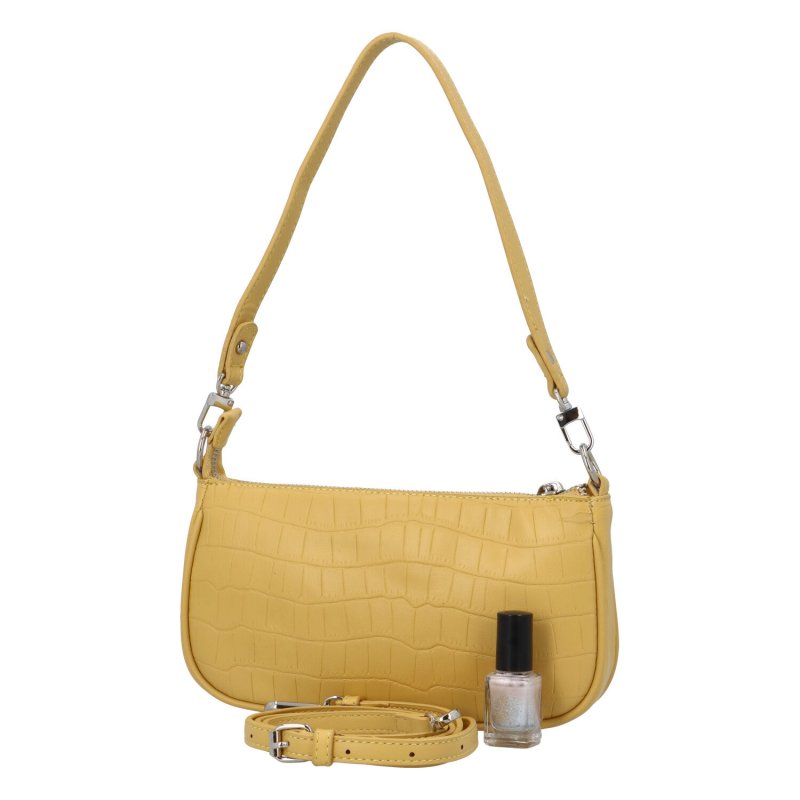 Malá koženková kabelka Lejla, žlutá