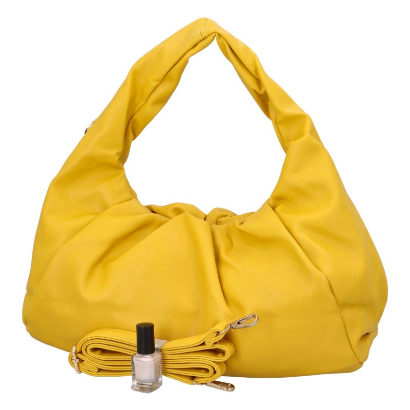 Nepřehlédnutelná dámská koženková kabelka Bibii, žlutá