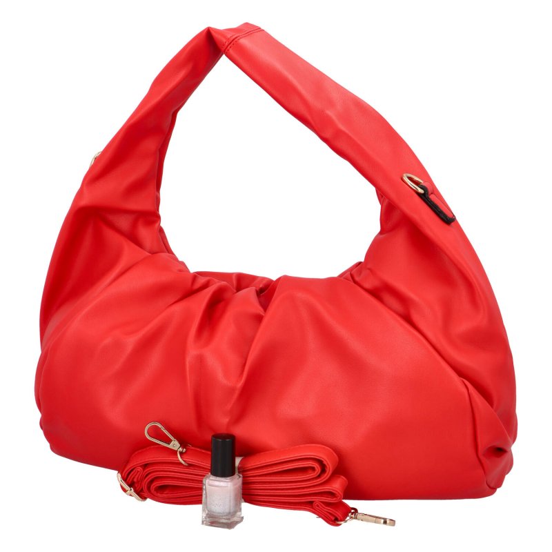 Nepřehlédnutelná dámská koženková kabelka Bibii, červená