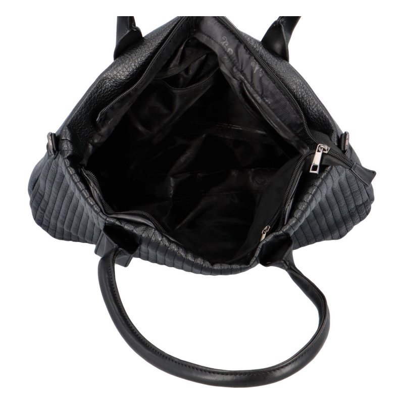 Elegantní prostorná dámská kabelka Lada, černá