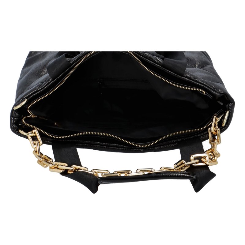 Módní dámská koženková kabelka L.B Beige, černá