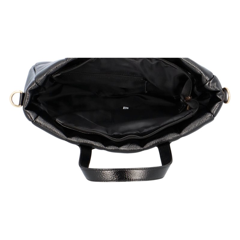 Originální a prostorná prošívaná kabelka Tom, černá