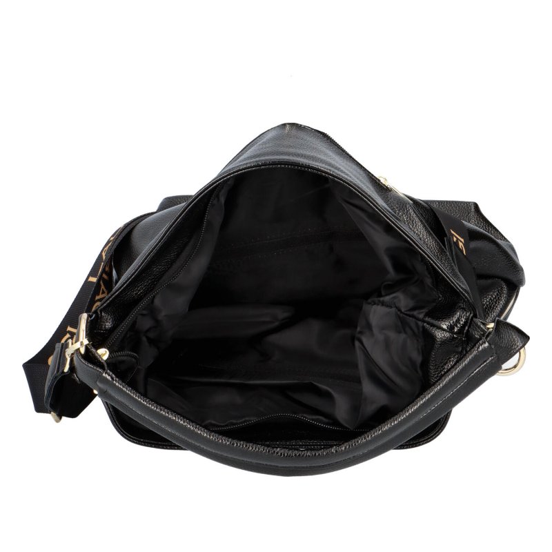 Módní koženková kabelka Elli, černá