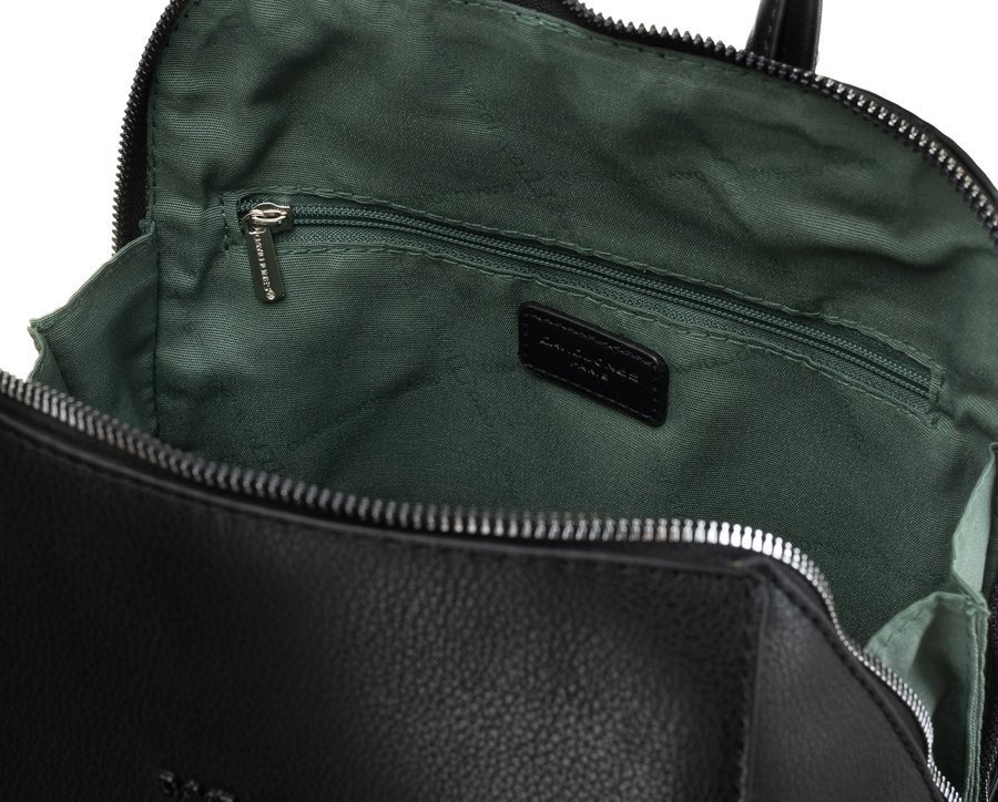 Trendový koženkový batoh David Jones Lula, černá