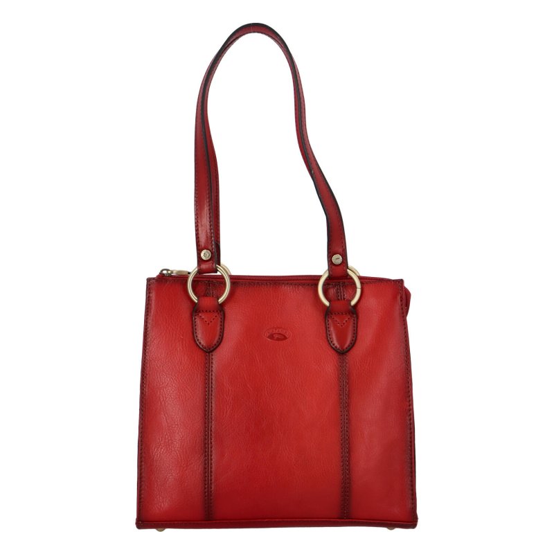 Luxusní dámská kožená kabelka Katana Lana, červená