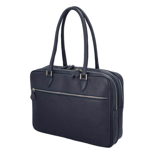 Luxusní kožená business taška Taylor, modrá