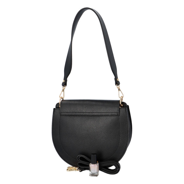 Luxusní kožená kabelka April, černá